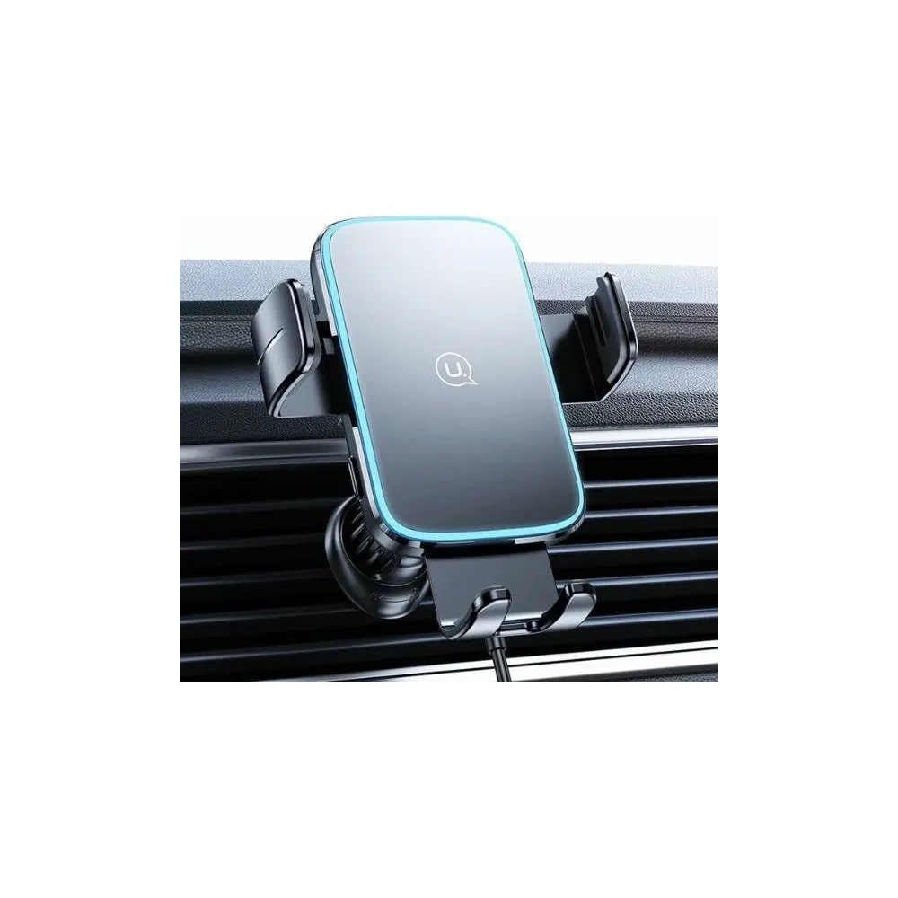 Uchwyt samochodowy do kratki nawiewu USAMS z ładowarką bezprzewodową 15W czarny - do kratki nawiewu - Usams