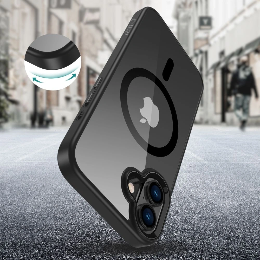 Etui Tech-Protect Magmat MagSafe Apple iPhone 16 Plus Black/Clear - iPhone 16 Plus - Tech-Protect