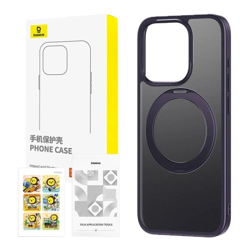 Buy Case + tempered glass set Baseus SkyRing 360° Apple iPhone 14 Pro (purple) - BSU8835 - {ean13} - Home Screen Store Europe