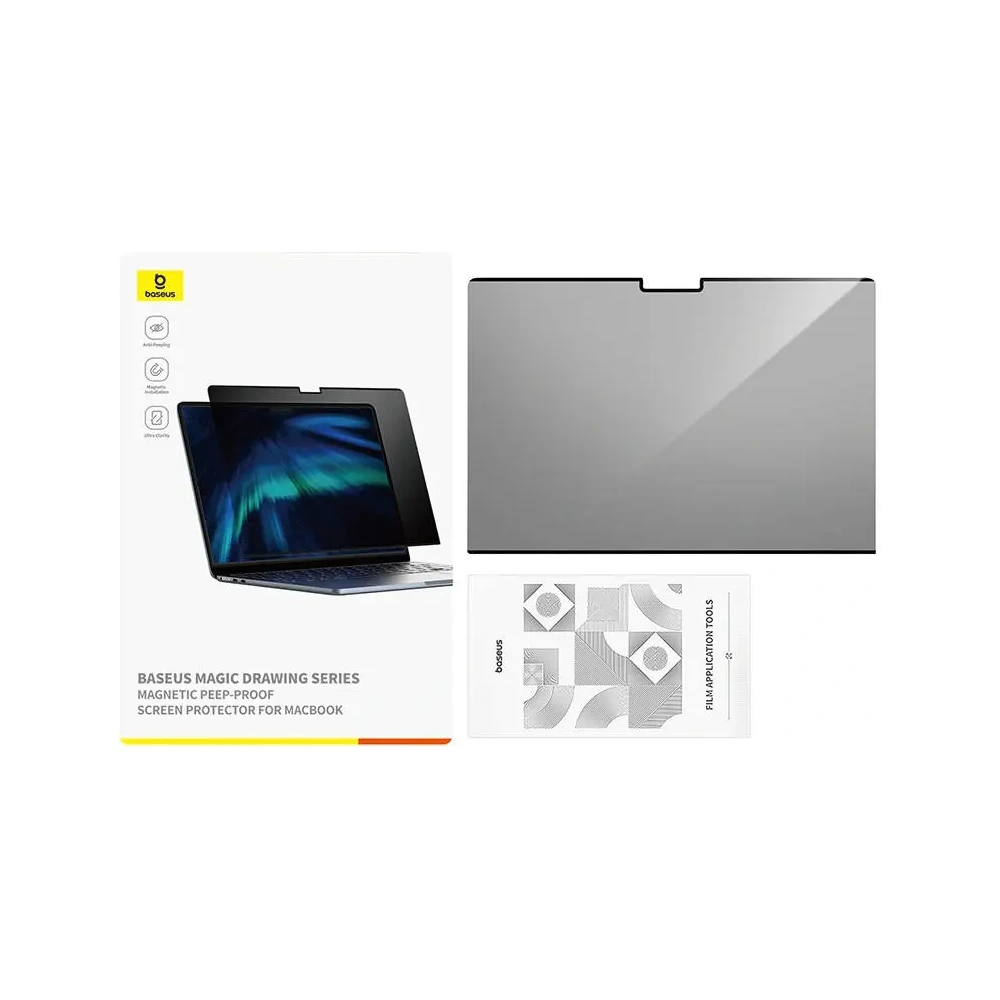 Szkło hartowane Baseus Magic Drawing dla MacBook Pro 14" (2021/2023) + zestaw czyszczący (przeźroczysty) - !ZAIMPORTOWANE - Baseus