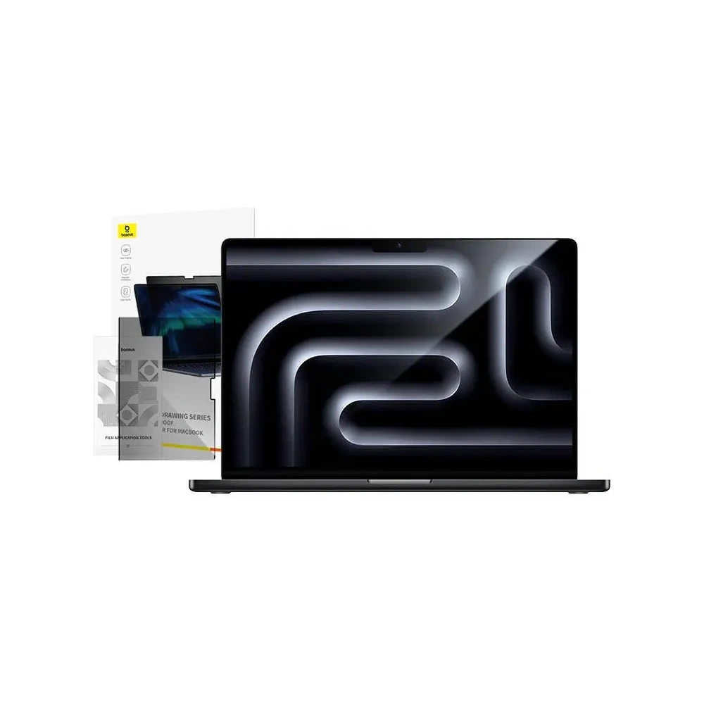 Szkło hartowane Baseus Magic Drawing dla MacBook Pro 14" (2021/2023) + zestaw czyszczący (przeźroczysty) - !ZAIMPORTOWANE - Baseus