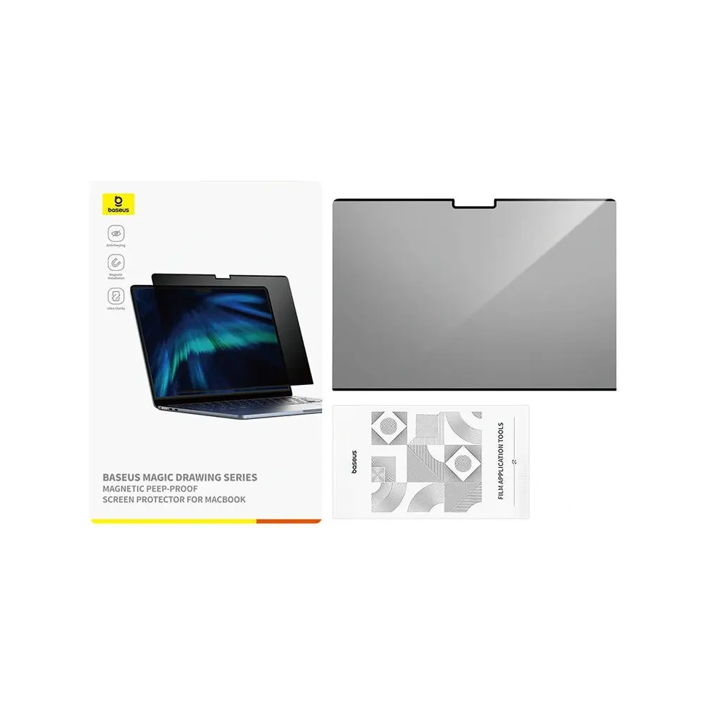 Szkło hartowane Baseus Magic Drawing dla MacBook Pro 16" (2021/2023) + zestaw czyszczący (przeźroczysty) - !ZAIMPORTOWANE - Baseus