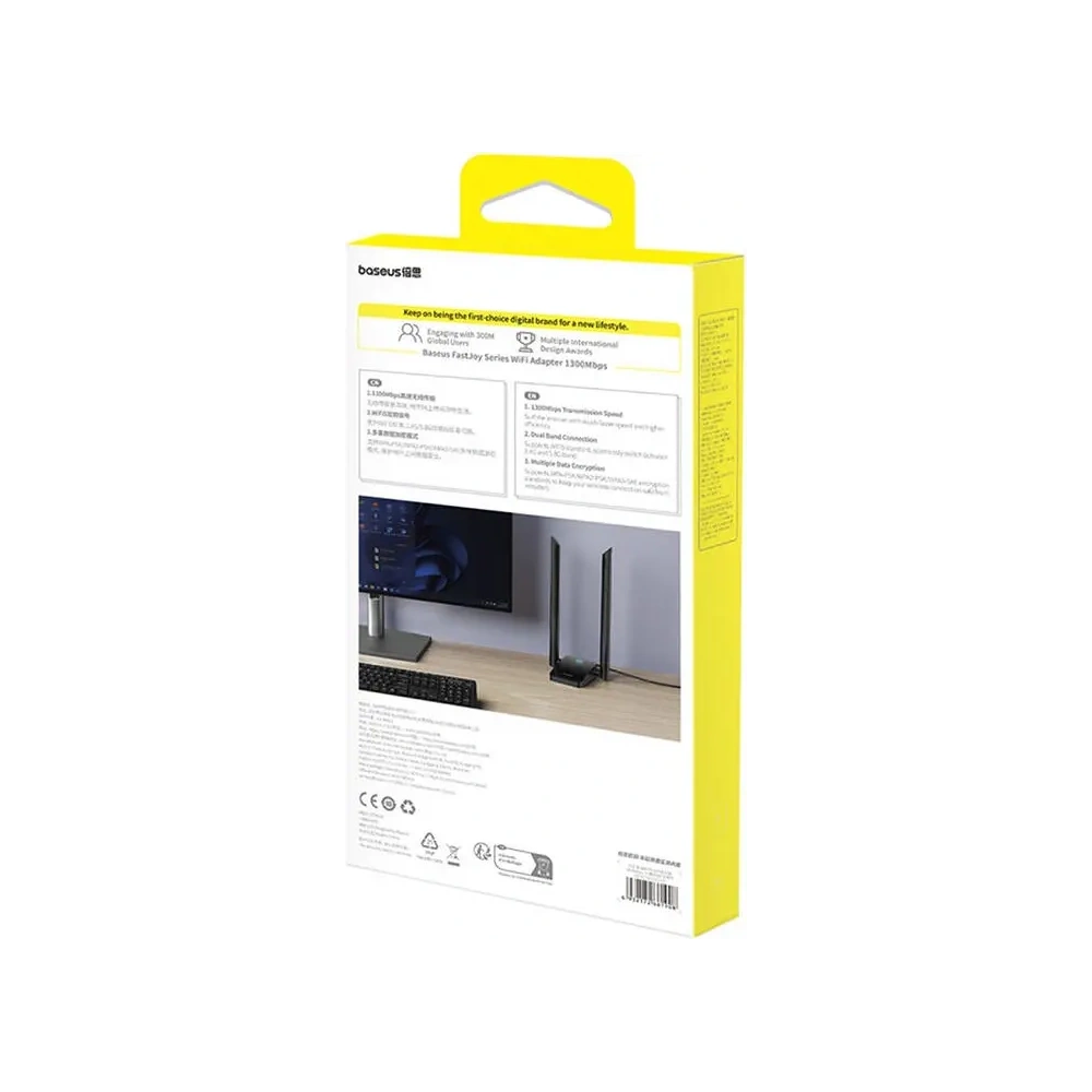 Adapter WiFi Baseus FastJoy 1300Mbps (czarny) - Inne akcesoria - Baseus