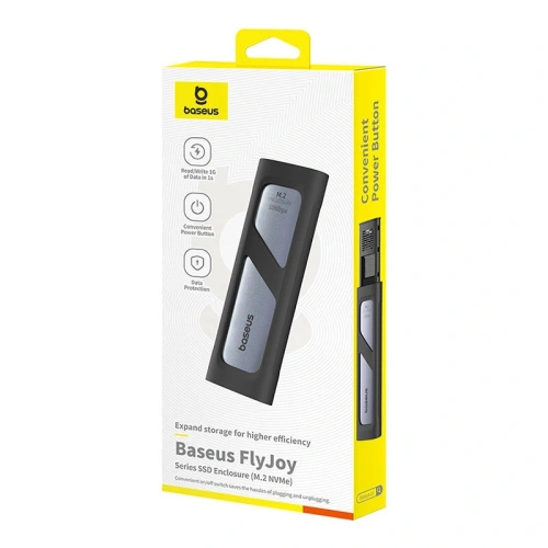 Buy Baseus FlyJoy SSD enclosure (grey) - BSU8848 - {ean13} - Home Screen Store Europe