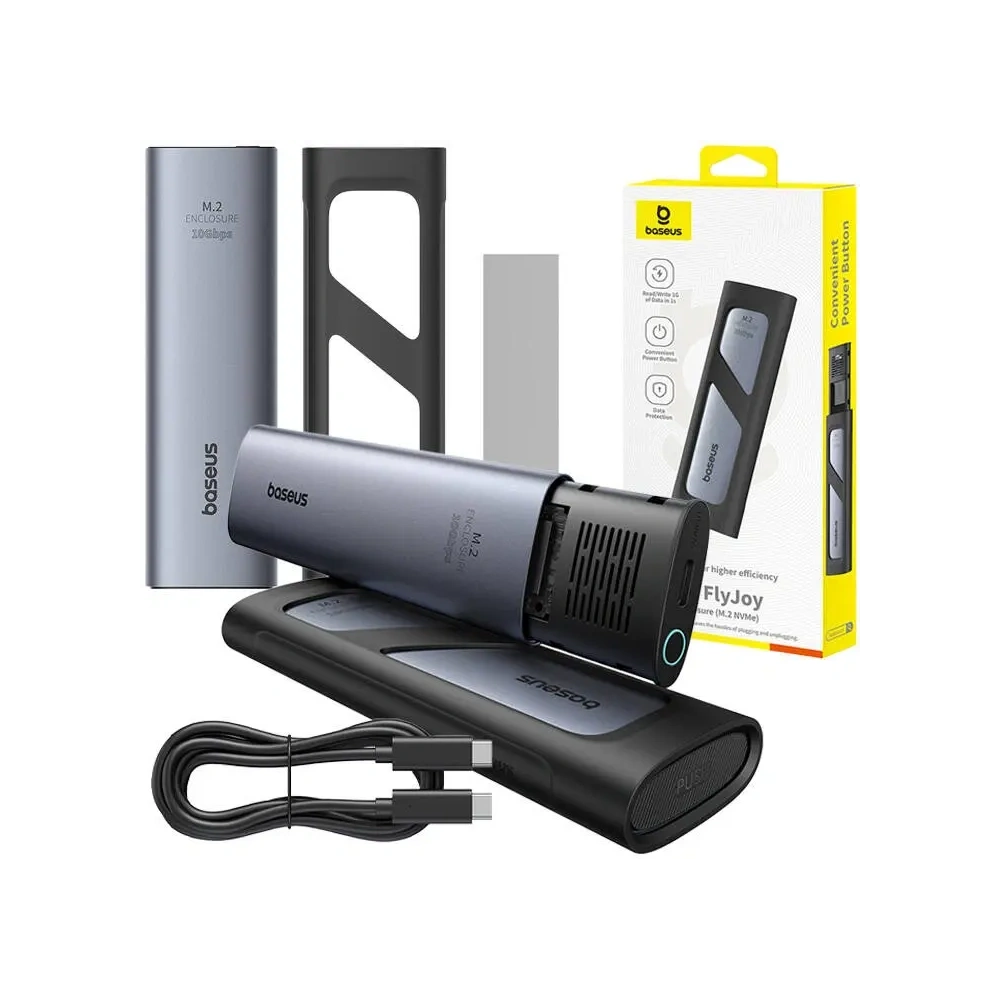 Obudowa dysku SSD Baseus FlyJoy (szary) - Obudowy dysków / pendrive - Baseus