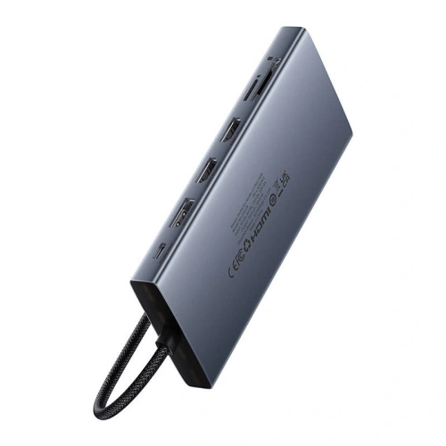 Kup Baseus PortalJoy adaptor 13in1 USB-C / 2xHDMI, DP, VGA, 2xUSB-C, 3xUSB-A, PD, RJ45, SD/TF, jack 3.5mm (gri) - BSU8849 - {ean13} - Sklep Home Screen