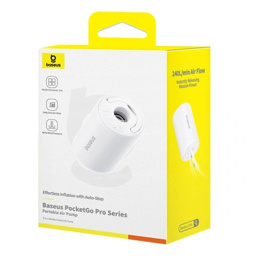Buy Baseus PocketGo portable pump (white) - BSU8850 - {ean13} - Home Screen Store Europe
