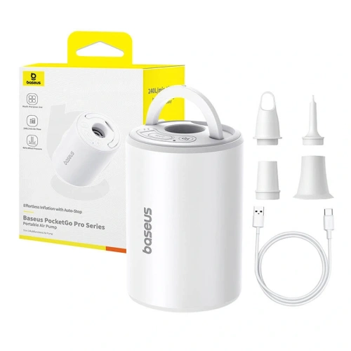 Buy Baseus PocketGo portable pump (white) - BSU8850 - {ean13} - Home Screen Store Europe