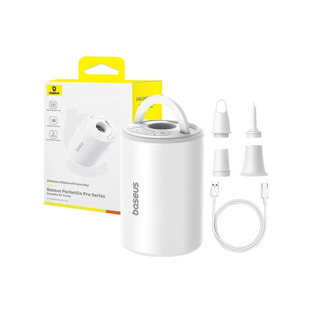 Przenośna pompka Baseus PocketGo (biały) - Inne akcesoria - Baseus