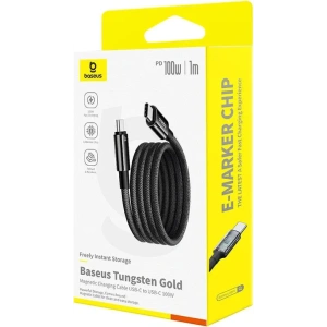 Buy Baseus Tungsten Gold USB-C / USB-C cable 100W 1m (black) - BSU8864 - {ean13} - Home Screen Store Europe
