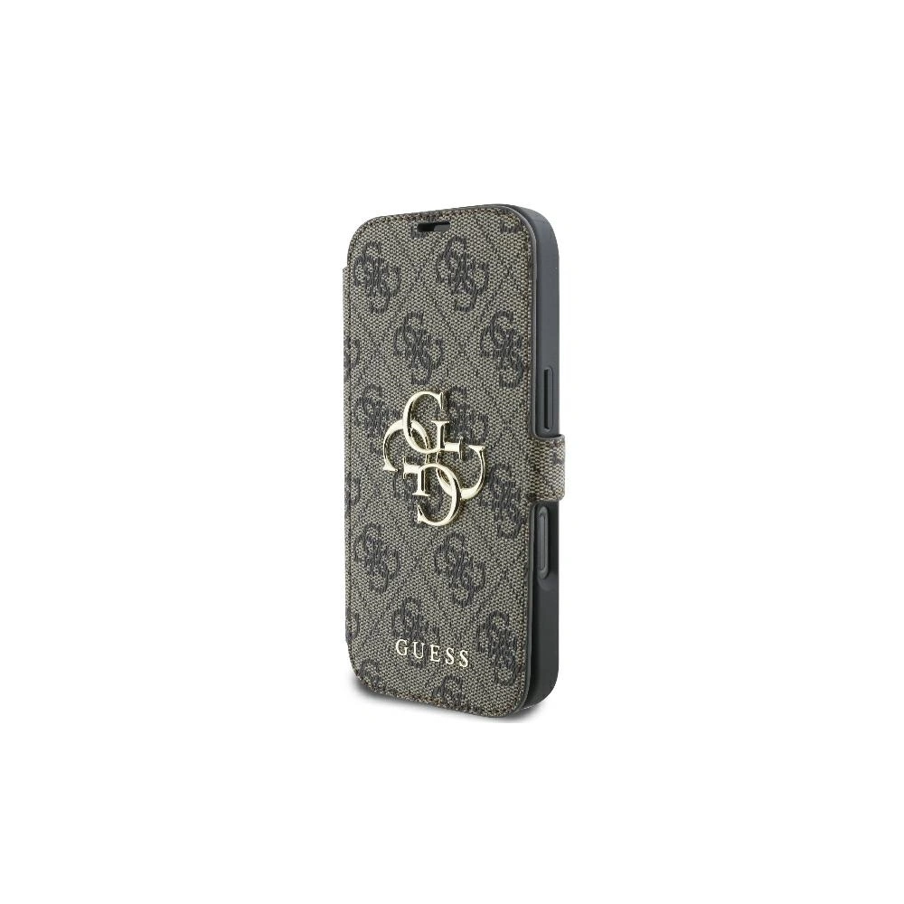 Etui Guess GUBKP16L4GMGBR Apple iPhone 16 Pro book 4G Metal Logo brązowy - iPhone 16 Pro - Guess