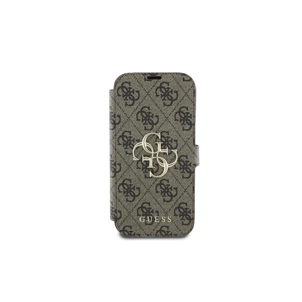 Etui Guess GUBKP16L4GMGBR Apple iPhone 16 Pro book 4G Metal Logo brązowy - iPhone 16 Pro - Guess