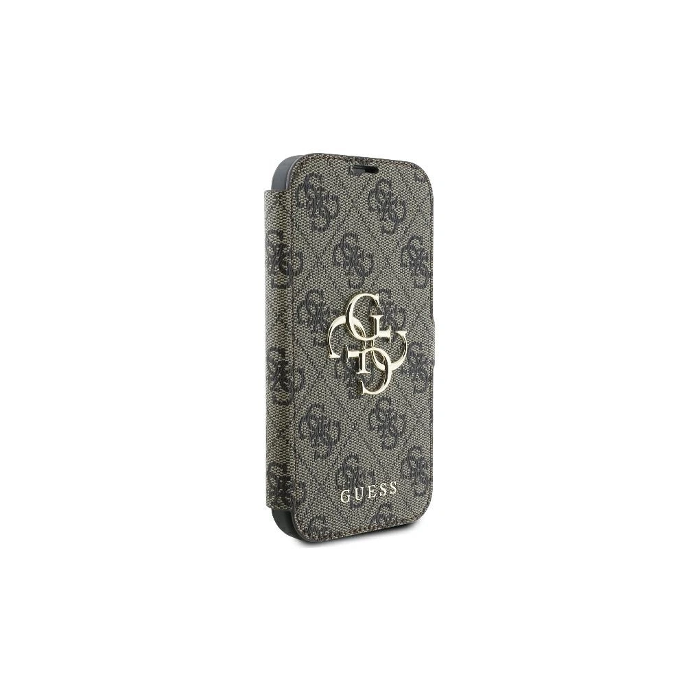 Etui Guess GUBKP16L4GMGBR Apple iPhone 16 Pro book 4G Metal Logo brązowy - iPhone 16 Pro - Guess