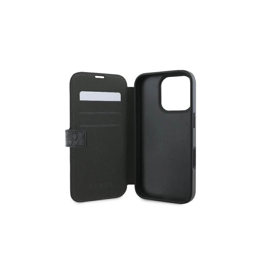 Etui Guess GUBKP16L4GMGGR Apple iPhone 16 Pro book 4G Metal Logo czarny - iPhone 16 Pro - Guess