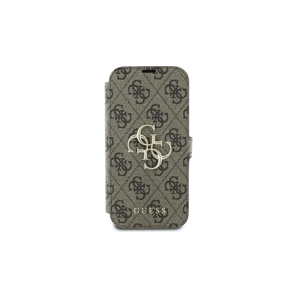 Etui Guess GUBKP16M4GMGBR Apple iPhone 16 Plus book 4G Metal Logo brązowy - iPhone 16 Plus - Guess