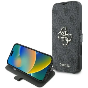 Buy Guess GUBKP16M4GMGGR Apple iPhone 16 Plus book 4G Metal Logo black - GUE3595 - {ean13} - Home Screen Store Europe