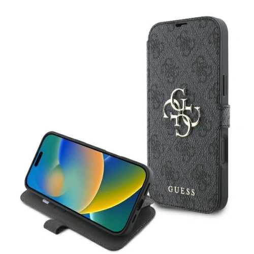Kup Guess GUBKP16M4GMGGR Apple iPhone 16 Plus kniha 4G Metal Logo černá - GUE3595 - {ean13} - Sklep Home Screen