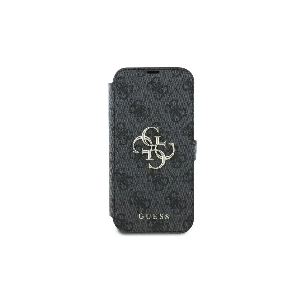 Etui Guess GUBKP16M4GMGGR Apple iPhone 16 Plus book 4G Metal Logo czarny - iPhone 16 Plus - Guess