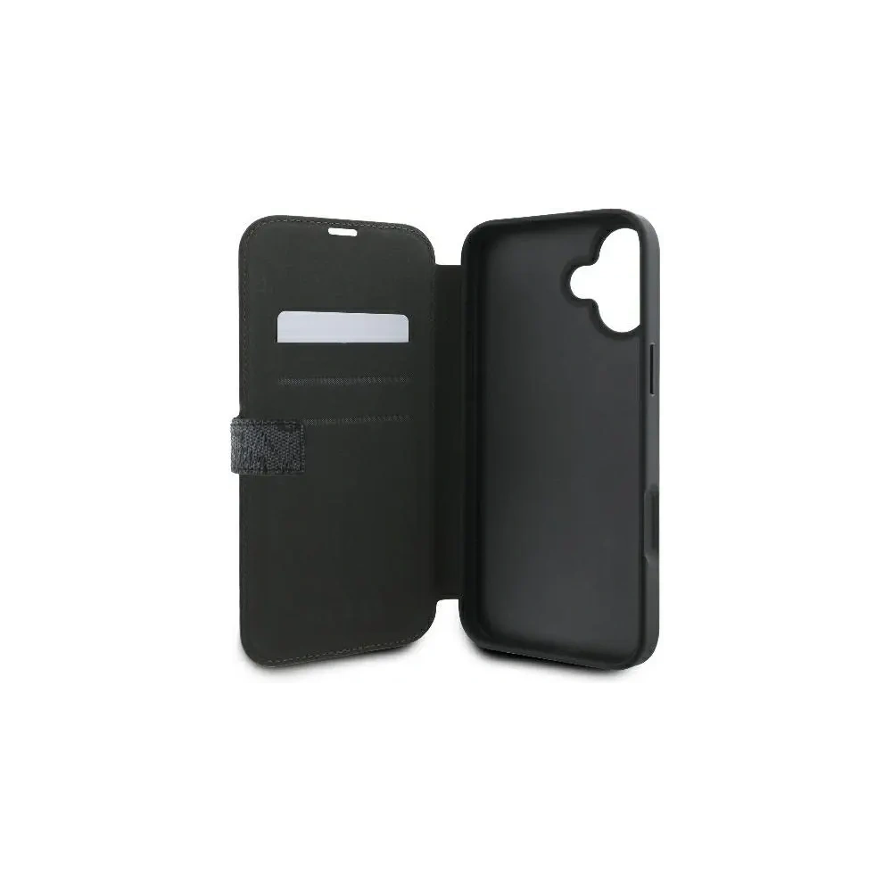 Etui Guess GUBKP16M4GMGGR Apple iPhone 16 Plus book 4G Metal Logo czarny - iPhone 16 Plus - Guess