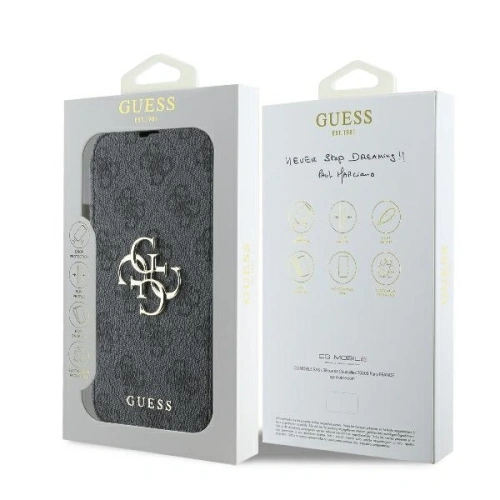 Kup Guess GUBKP16M4GMGGR Apple iPhone 16 Plus kniha 4G Metal Logo černá - GUE3595 - {ean13} - Sklep Home Screen