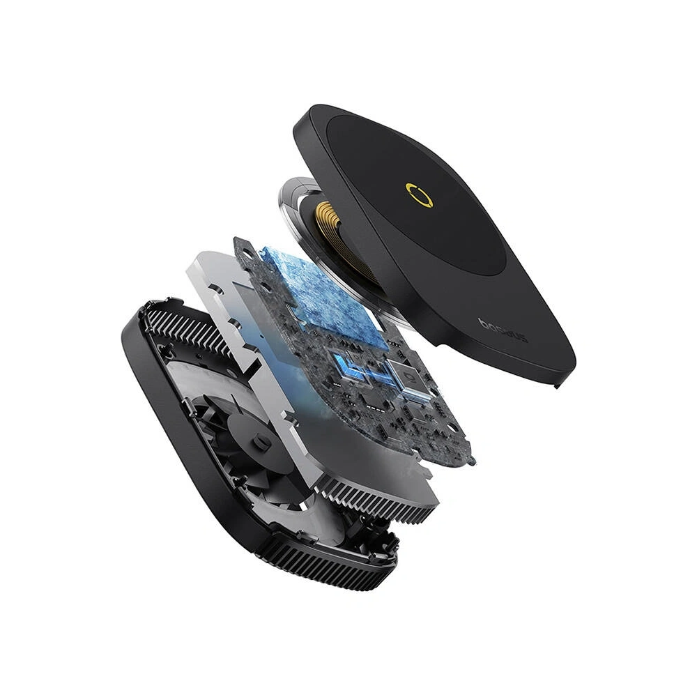 Uchwyt z ładowarką 15W i chłodzeniem Baseus MagPro II Ultra-Thin (czarny) - Pozostałe uchwyty - Baseus