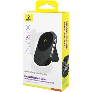 Buy Baseus MagPro II Ultra-Thin cooling holder with charger 15W (black) - BSU8866 - {ean13} - Home Screen Store Europe