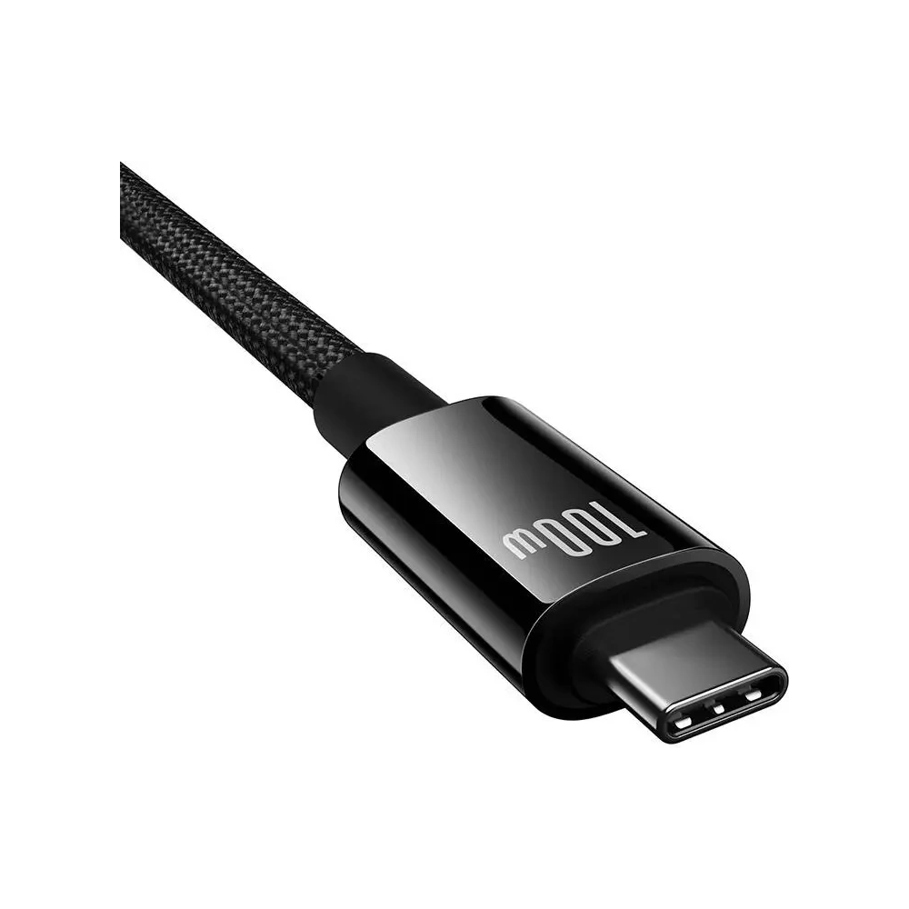 Kabel Baseus Tungsten Gold USB-C / USB-C 100W 1.5m (czarny) - USB-C - USB-C - Baseus