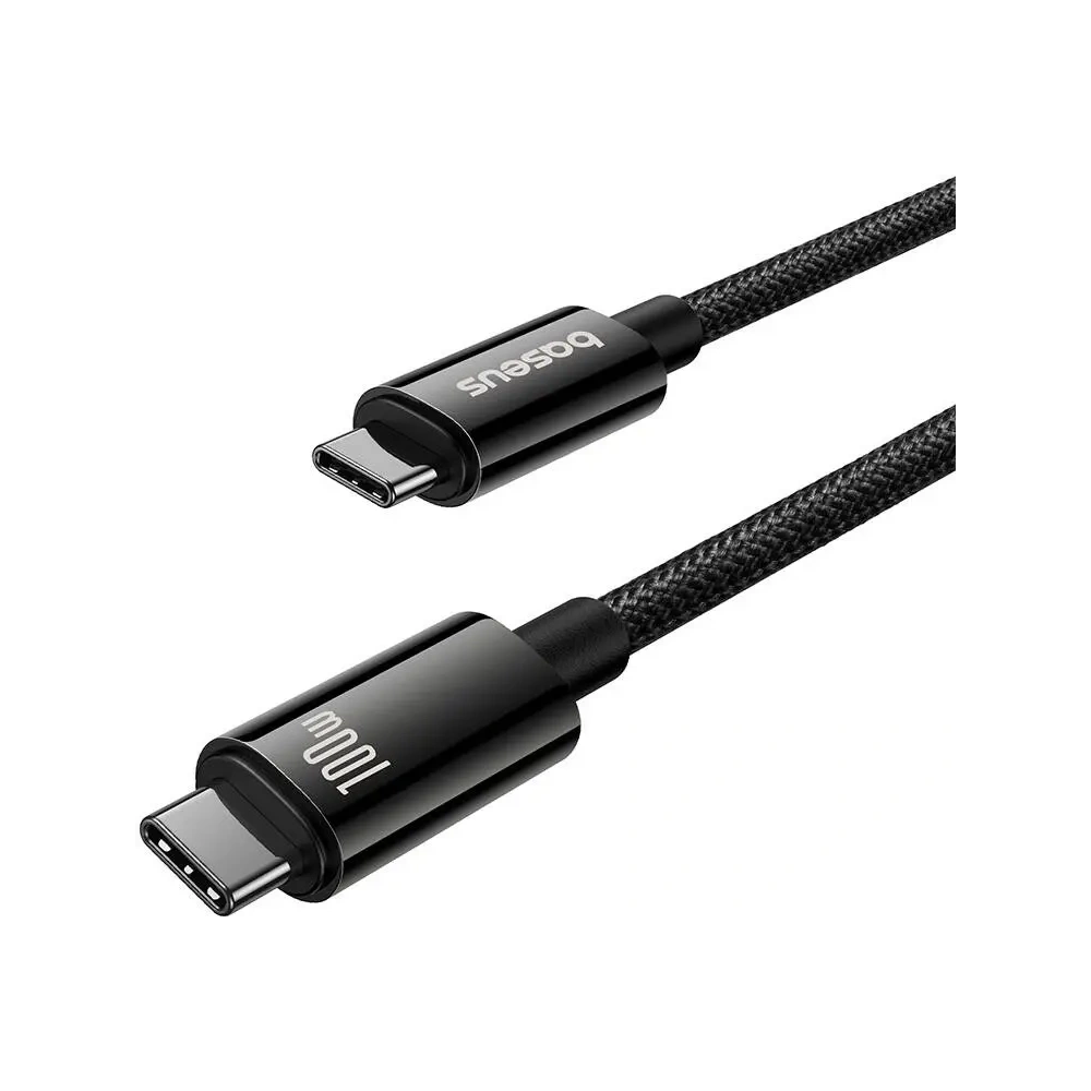 Kabel Baseus Tungsten Gold USB-C / USB-C 100W 1.5m (czarny) - USB-C - USB-C - Baseus