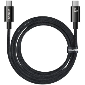 Buy Baseus Tungsten Gold USB-C / USB-C cable 100W 1.5m (black) - BSU8867 - {ean13} - Home Screen Store Europe