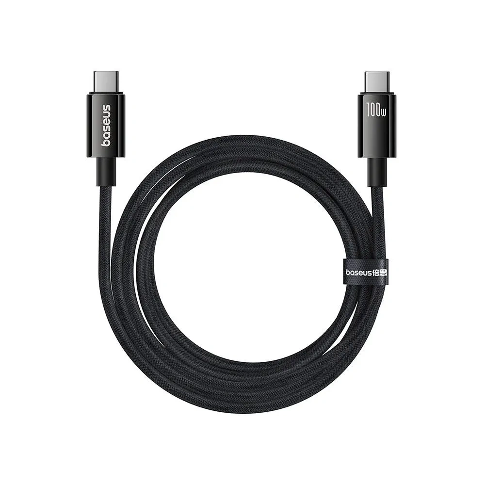 Kabel Baseus Tungsten Gold USB-C / USB-C 100W 1.5m (czarny) - USB-C - USB-C - Baseus