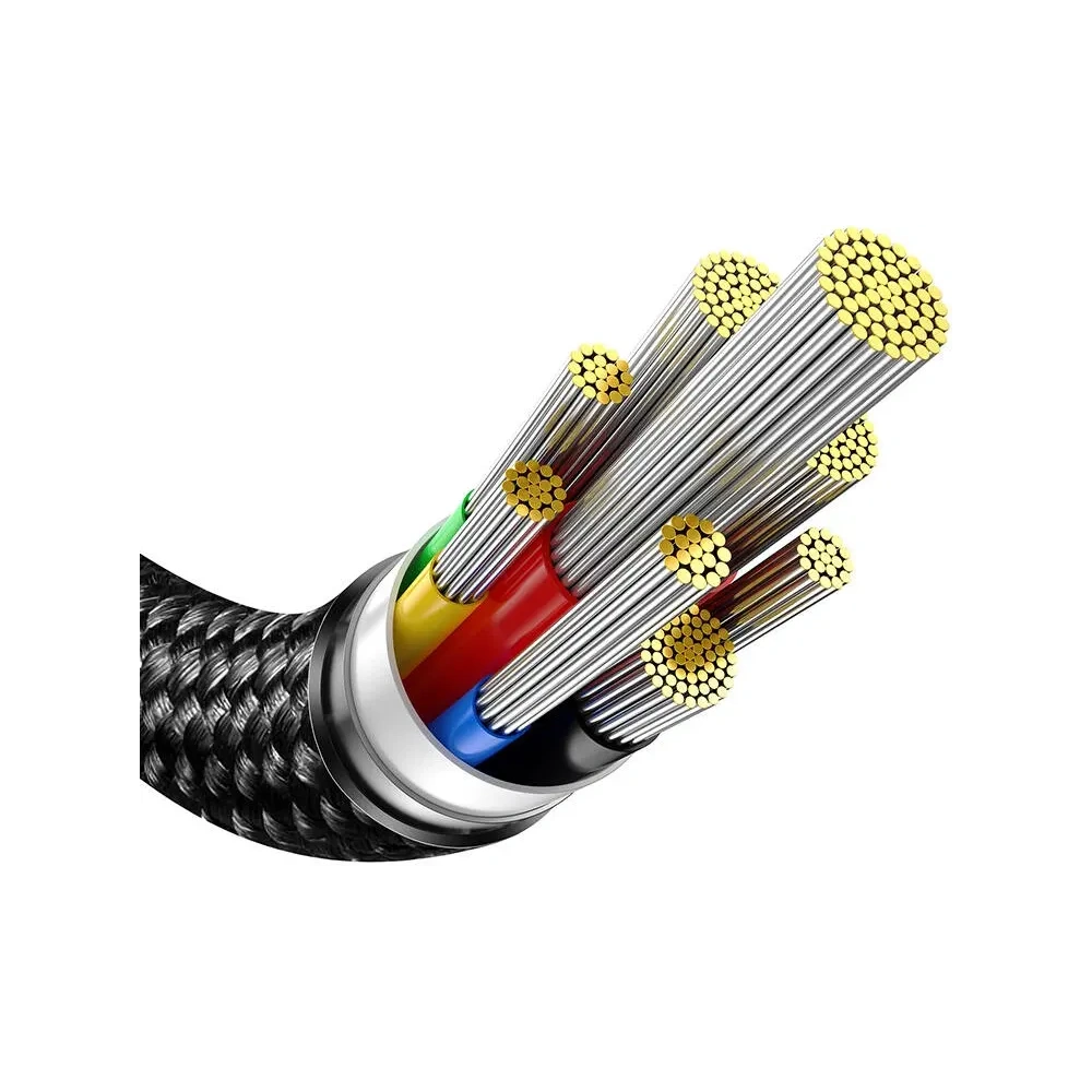 Kabel Baseus Tungsten Gold USB-C / USB-C 100W 1.5m (czarny) - USB-C - USB-C - Baseus