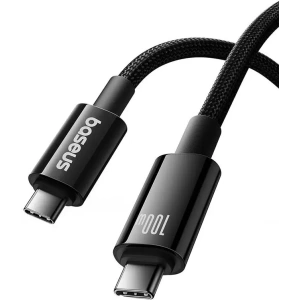Buy Baseus Tungsten Gold USB-C / USB-C cable 100W 1.5m (black) - BSU8867 - {ean13} - Home Screen Store Europe