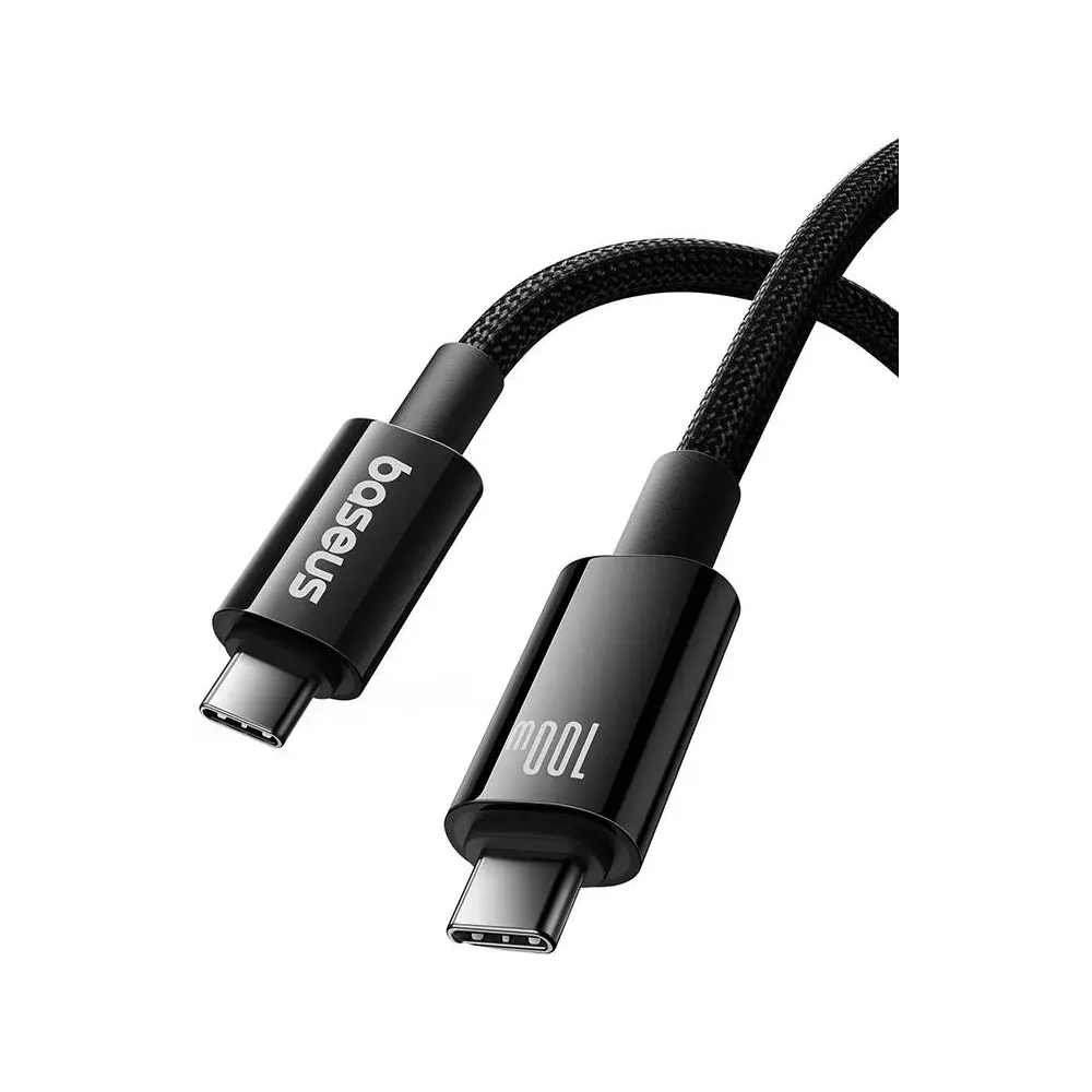 Kabel Baseus Tungsten Gold USB-C / USB-C 100W 1.5m (czarny) - USB-C - USB-C - Baseus