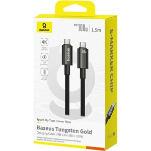 Kup Baseus Tungsten Gold USB-C / USB-C kabel 100W 1.5m (černý) - BSU8867 - {ean13} - Sklep Home Screen