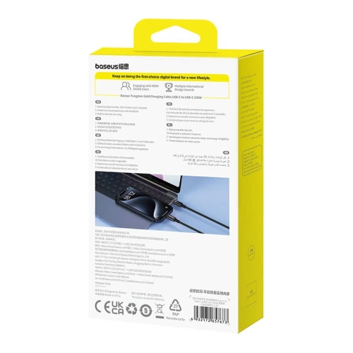 Kup Baseus Tungsten Gold USB-C / USB-C kabel 100W 1.5m (černý) - BSU8867 - {ean13} - Sklep Home Screen