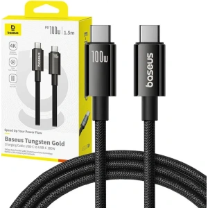 Kup Baseus Tungsten Gold USB-C / USB-C kabel 100W 1.5m (černý) - BSU8867 - {ean13} - Sklep Home Screen