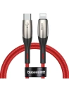 Baseus USB-C zu Lightning Kabel Horizontal Power Delivery, LED, 1m (rot)