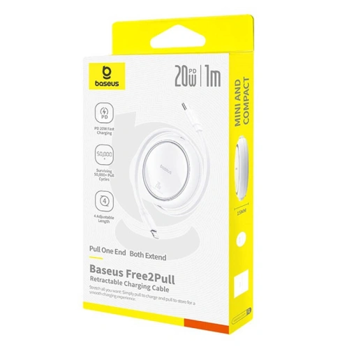 Kup Baseus Free2Pull USB-C / Lightning-Kabel 20W 1m (weiß) - BSU8868 - {ean13} - Sklep Home Screen