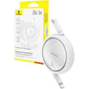 Buy Baseus Free2Pull USB-C / Lightning cable 20W 1m (white) - BSU8868 - {ean13} - Home Screen Store Europe