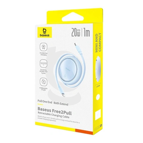 Kup Baseus cablu USB-C / Lightning Free2Pull 20W 1m (albastru) - BSU8869 - {ean13} - Sklep Home Screen