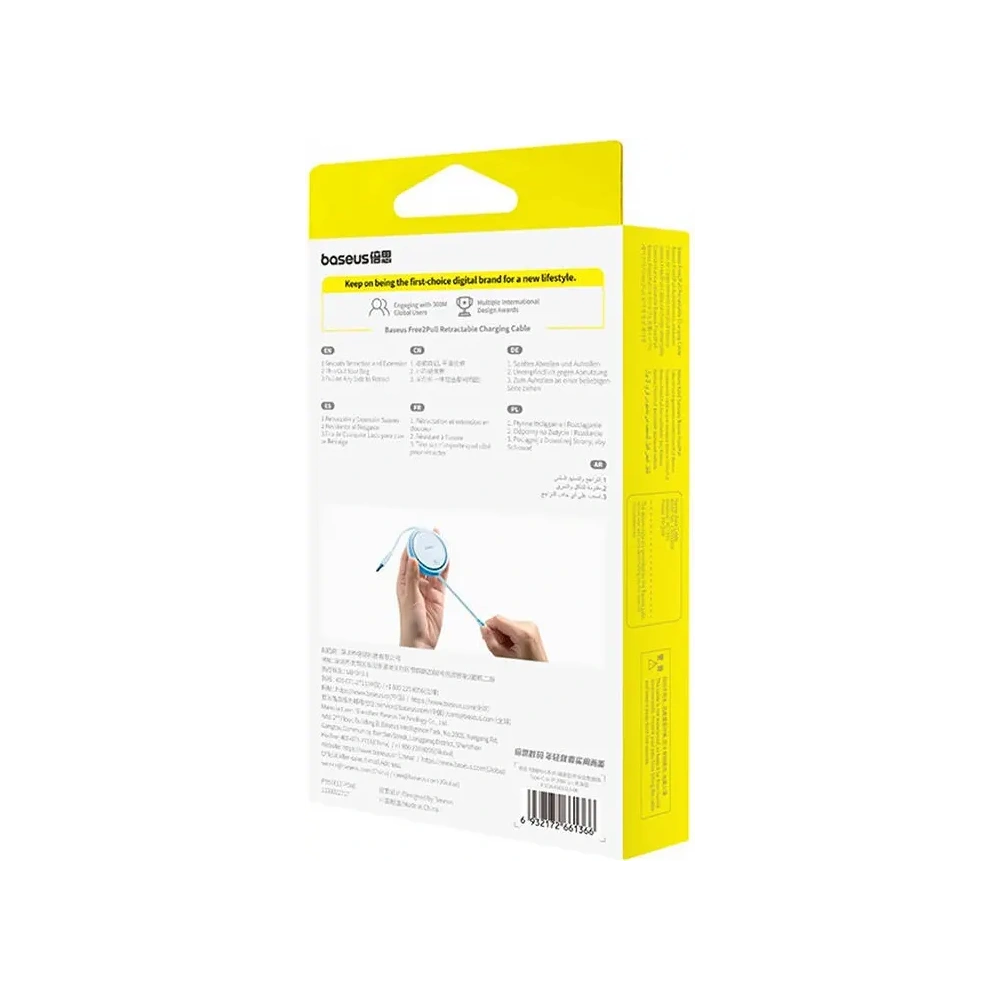 Kabel Baseus Free2Pull USB-C / Lightning 20W 1m (niebieski) - USB-C - Lightning - Baseus