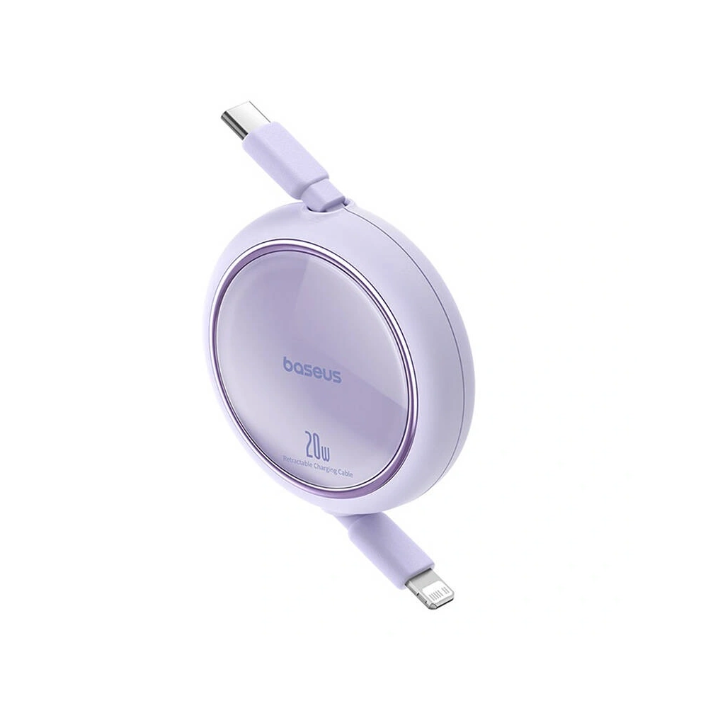 Kabel Baseus Free2Pull USB-C / Lightning 20W 1m (fioletowy) - USB-C - Lightning - Baseus