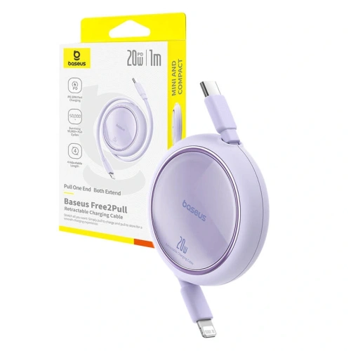 Kup Baseus Free2Pull USB-C / Lightning-Kabel 20W 1m (lila) - BSU8870 - {ean13} - Sklep Home Screen