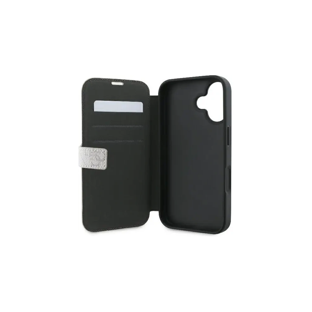 Etui Guess GUBKP16M4GMGPII Apple iPhone 16 Plus book 4G Metal Logo różowy - iPhone 16 Plus - Guess