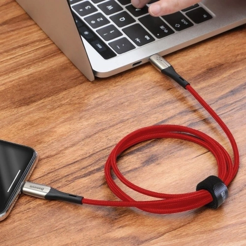 Buy Baseus Horizontal Data Cable Type-C to iP PD 18W 1m Red - BSU984RED - {ean13} - Home Screen Store Europe
