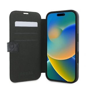 Kup Etui Guess GUBKP16S4GMGGR Apple iPhone 16 book 4G Metal Logo czarny - GUE3598 - {ean13} - Sklep Home Screen