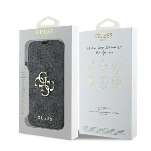 Kup Etui Guess GUBKP16S4GMGGR Apple iPhone 16 book 4G Metal Logo czarny - GUE3598 - {ean13} - Sklep Home Screen