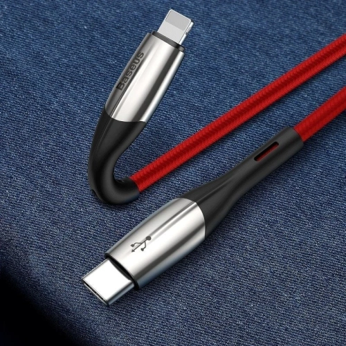Buy Baseus Horizontal Data Cable Type-C to iP PD 18W 1m Red - BSU984RED - {ean13} - Home Screen Store Europe