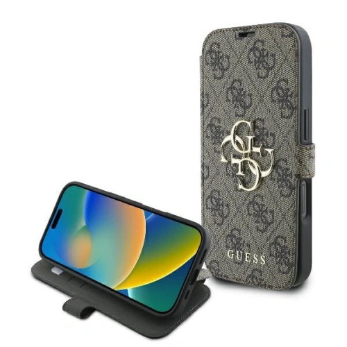 Kup Guess GUBKP16X4GMGBR Apple iPhone 16 Pro Max Buch 4G Metall-Logo braun - GUE3600 - {ean13} - Sklep Home Screen