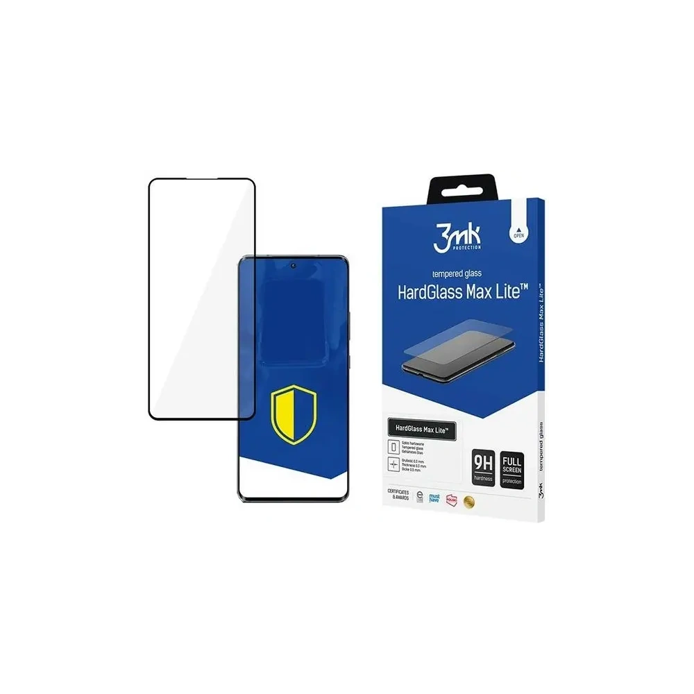 Szkło hartowane 3MK HardGlass Max Lite Motorola Edge 50 Pro czarny - Edge 50 Pro - 3MK